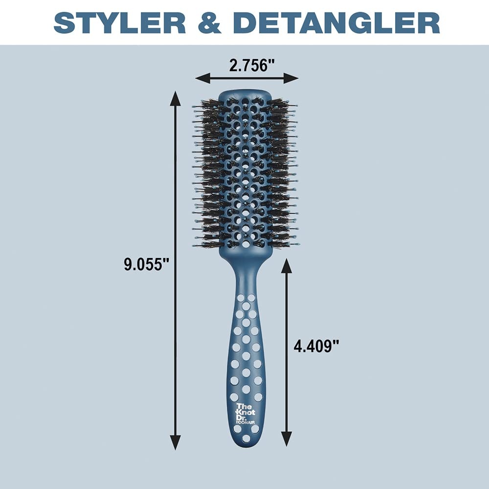image:imageThe Knot Dr hair brush by Conair hair brush blow dryer Ideal for all hair types round brush for blow out Vented round hairbrush