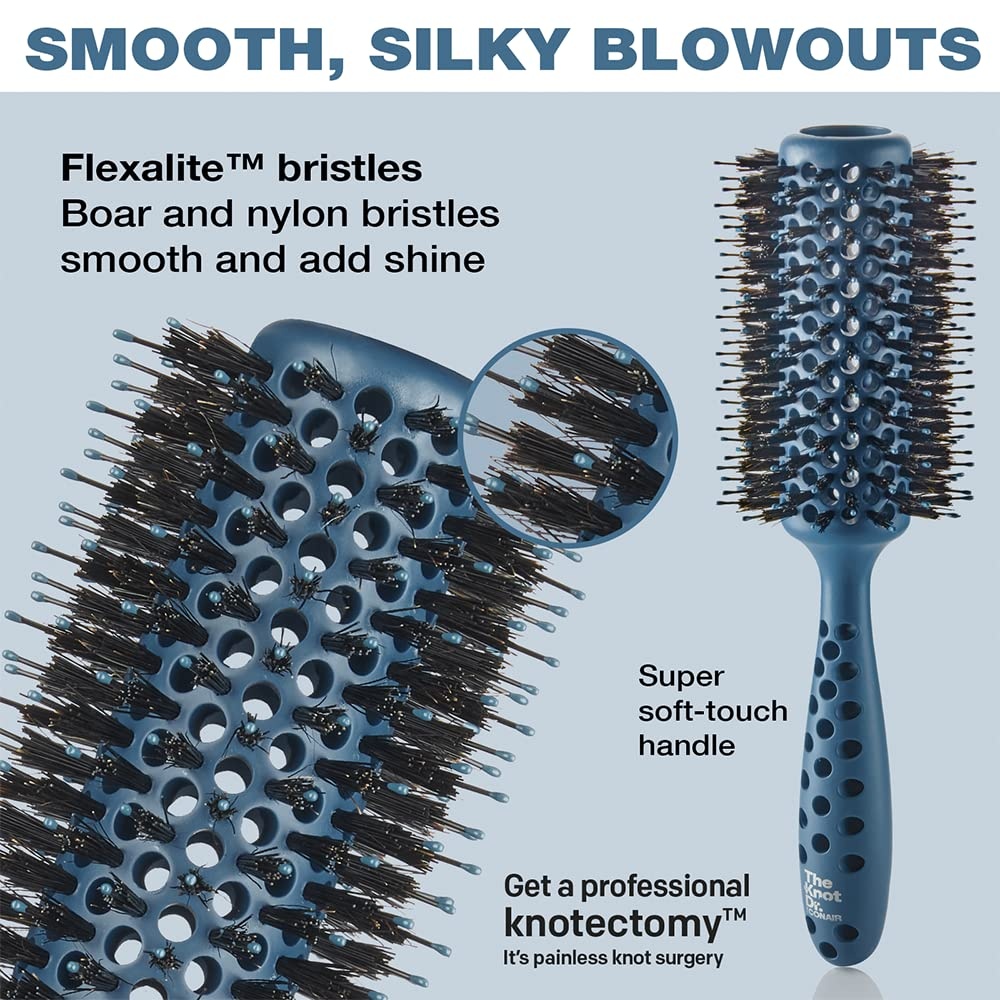 image:imageThe Knot Dr hair brush by Conair hair brush blow dryer Ideal for all hair types round brush for blow out Vented round hairbrush