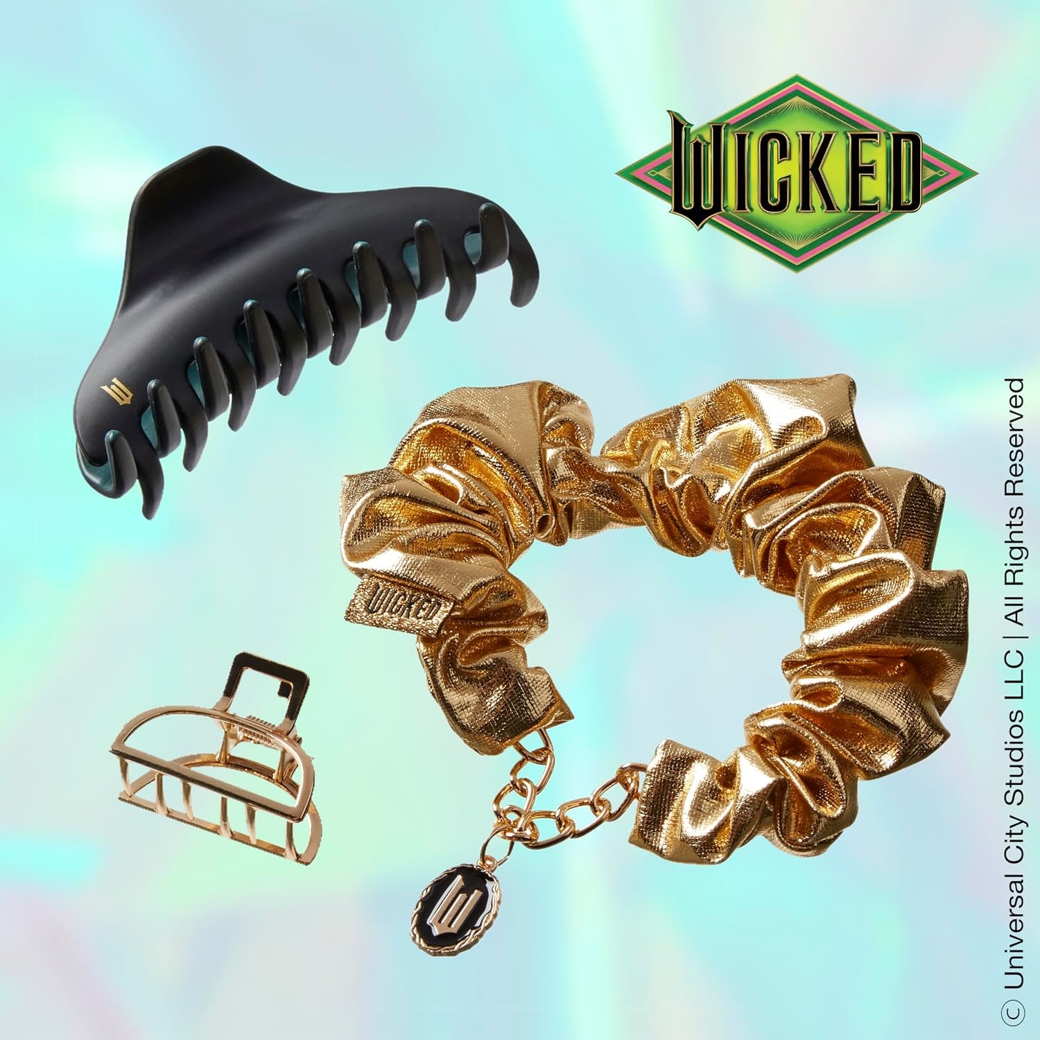 image:imageWicked 3PK Claw Clip amp Bow Barrette set hair clips gift box hair clips for women gifts for her hair accessories Scunci by ConairEmerald City Green