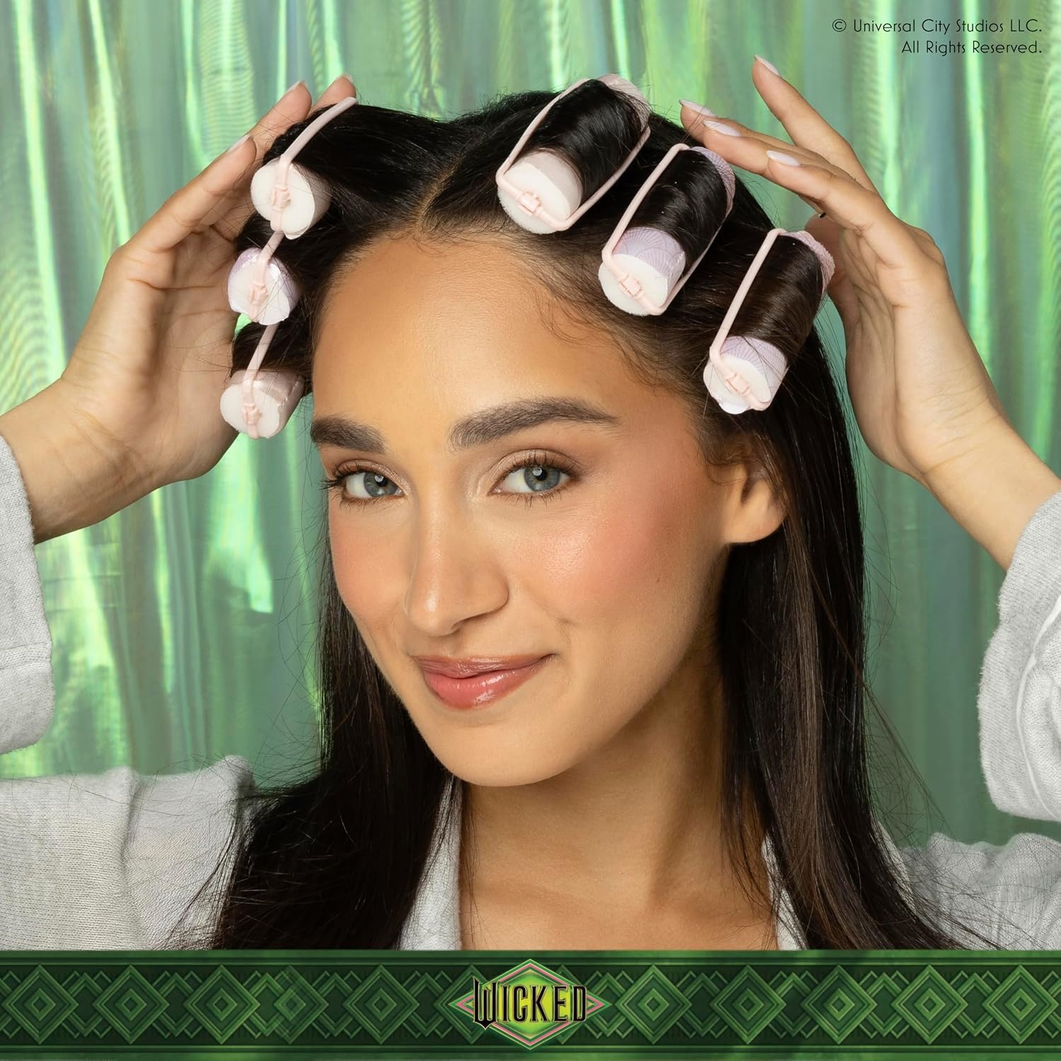 image:imageWicked Elphaba 6PK Satin Rollers hair rollers foam rollers heatless hair curlers Scunci by ConairElphaba Black