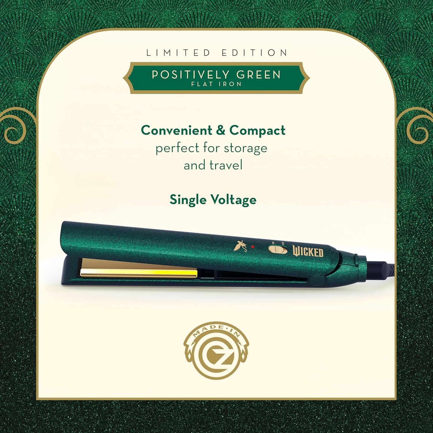 image:imageWicked Elphaba Flat Iron from Conair 1inch Hair Straightener1 inch
