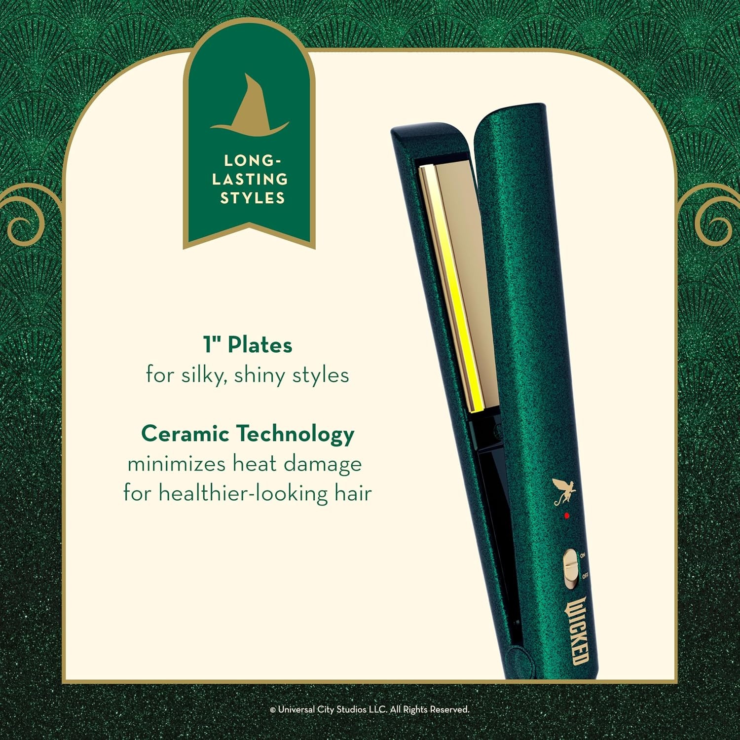 image:imageWicked Elphaba Flat Iron from Conair 1inch Hair Straightener1 inch
