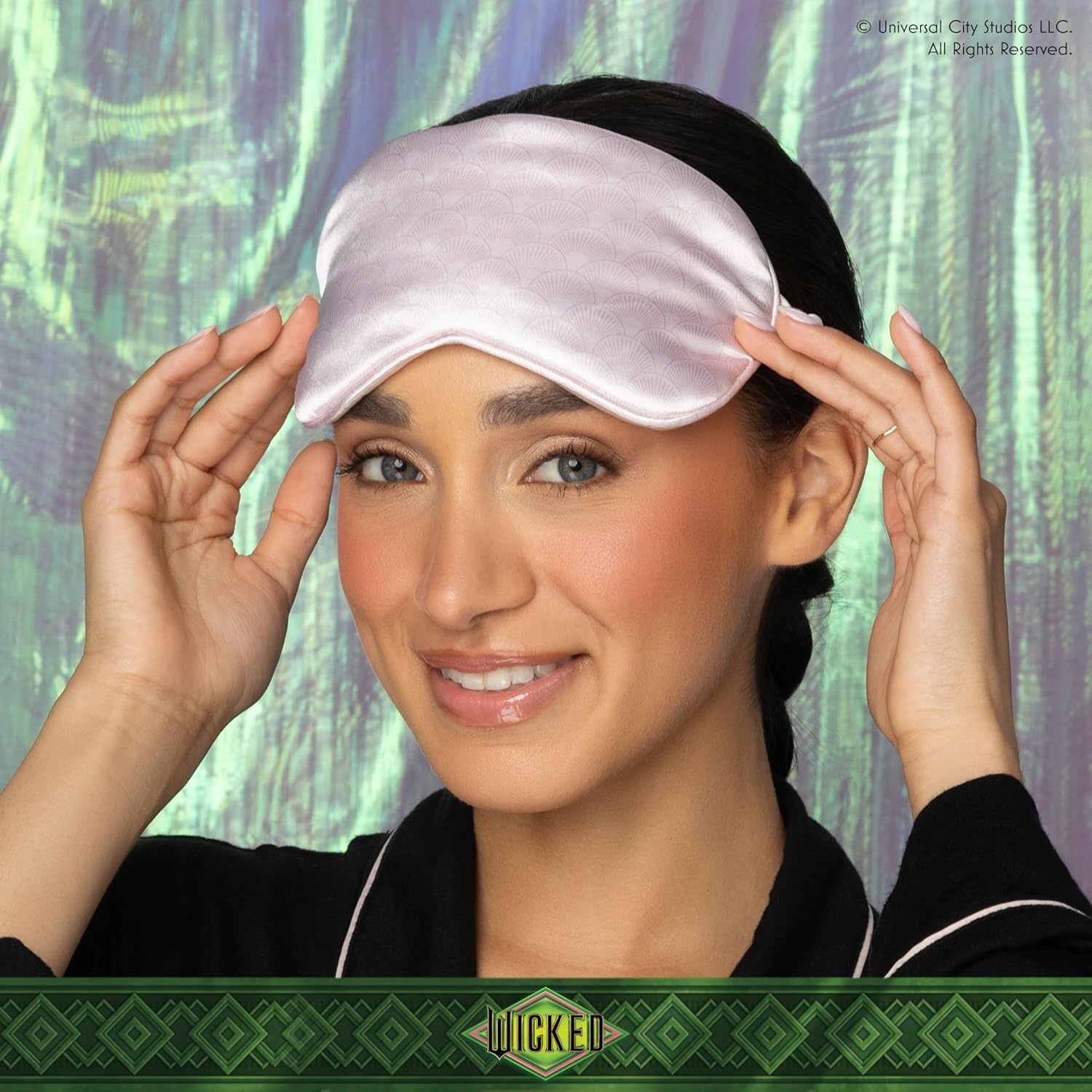 image:imageWicked Glinda Satin Sleep Set 1 Pillow Case amp 1 Sleep Mask Gifts for her self Care Scunci by ConairGlinda Pink