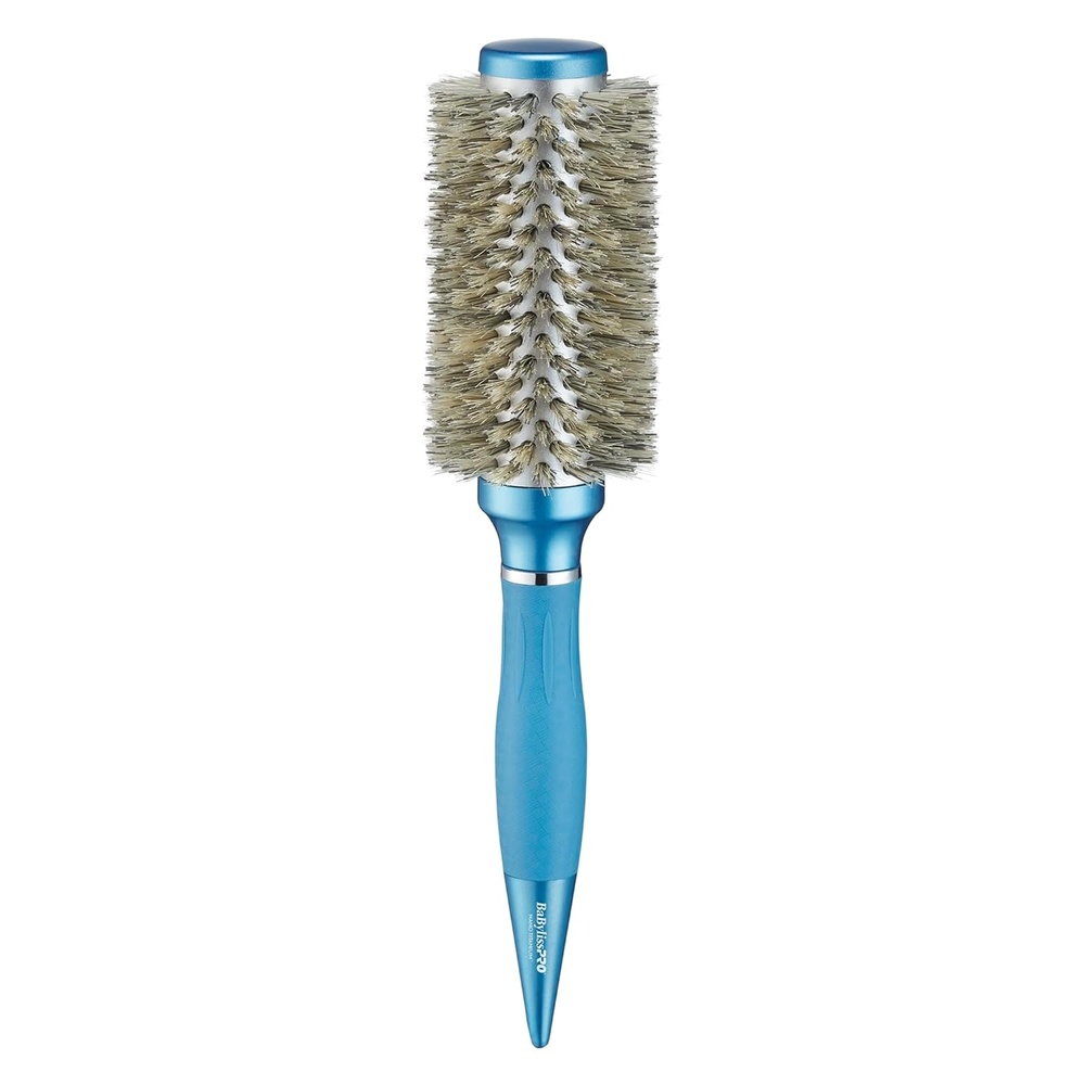 image:imageBaBylissPRO Nano Titanium Smooth amp Shine Scalp Round Hair Brush  Detangling Straightening amp BlowDry Brush for FrizzFree Sleek Shiny Hair13in boar bristle