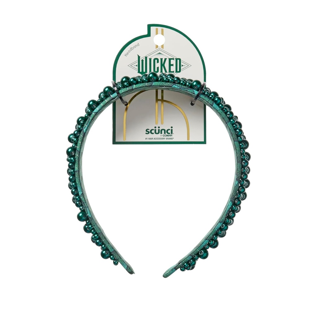 image:imageCONAIR Scunci Pearl Headband ideal for all occasions fashionable and trendy nonslip head band hair accessories for women holiday headwear stocking stuffers gifts for her IvoryEmerald City Green