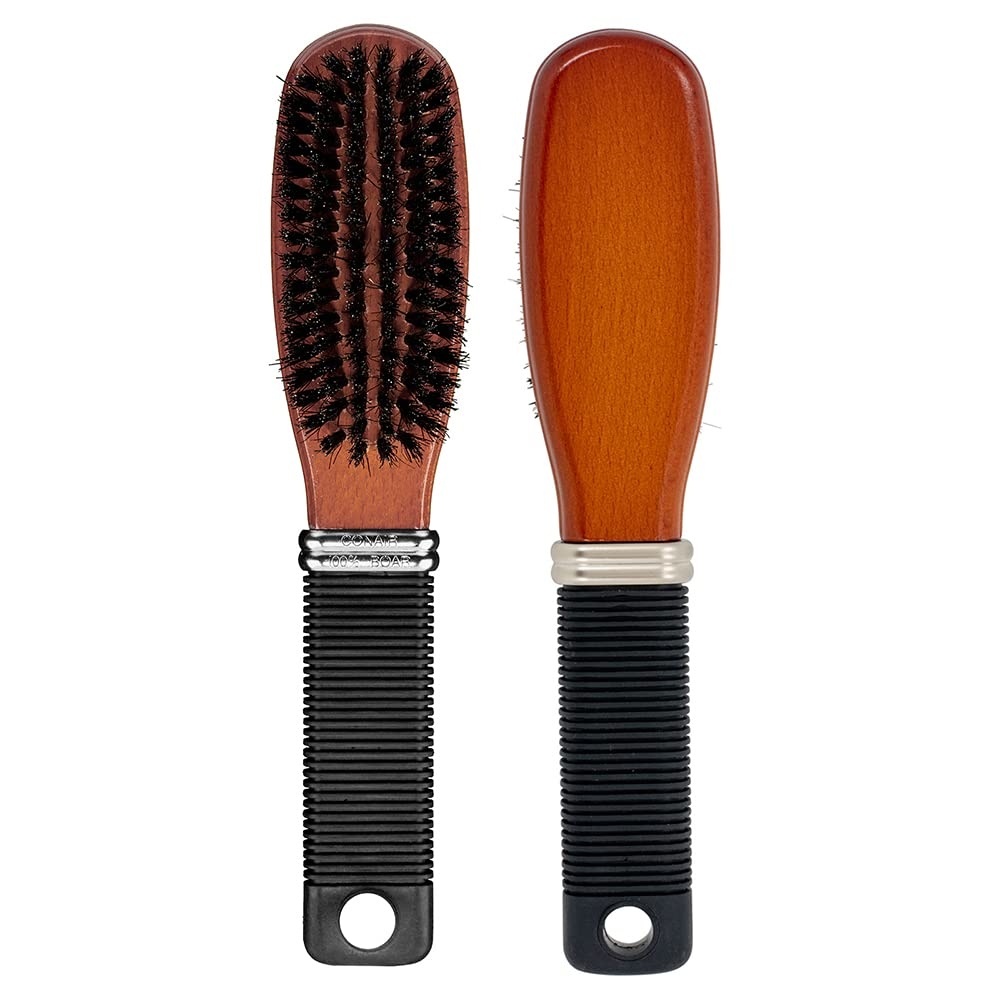 image:imageConair All Purpose Boar Bristle hairbrush Hair brush Hairbrush for Men and Women Brown