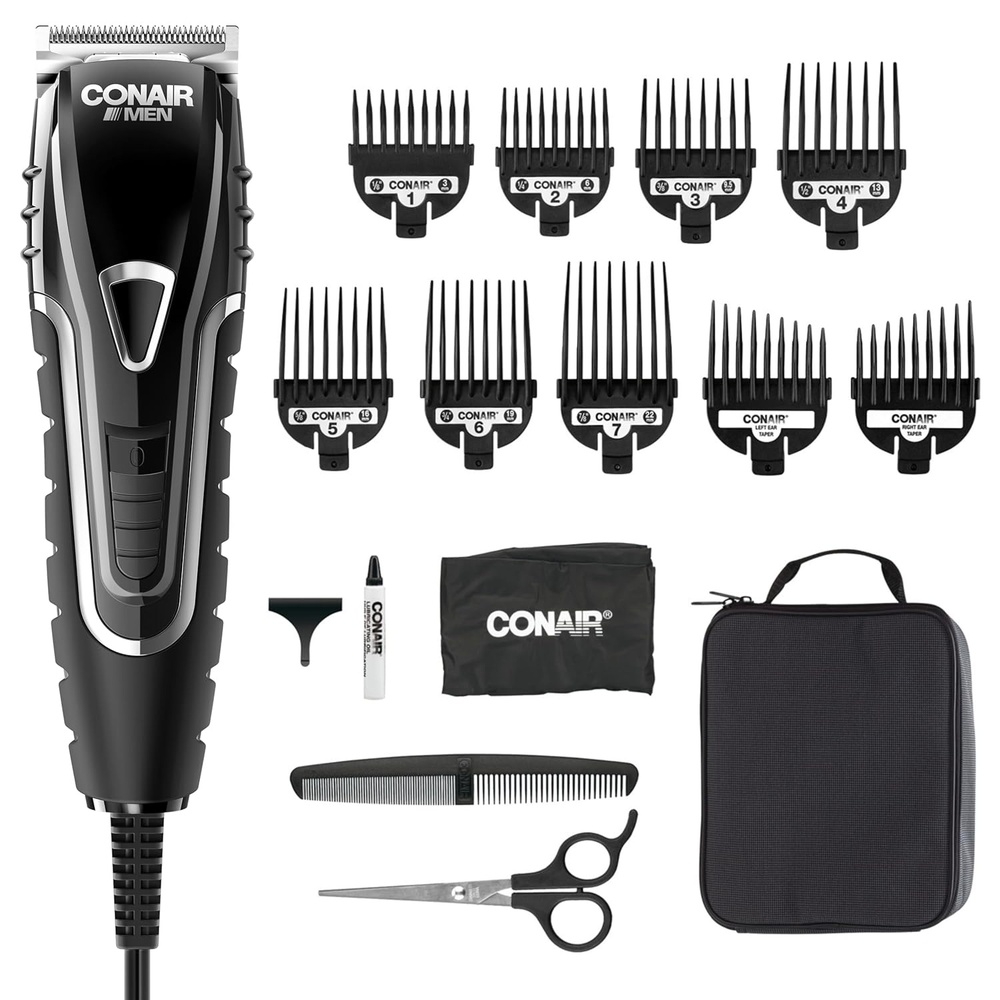 image:imageConair Barber Haircut Clippers Hair Trimmer 16Piece Haircut Kit