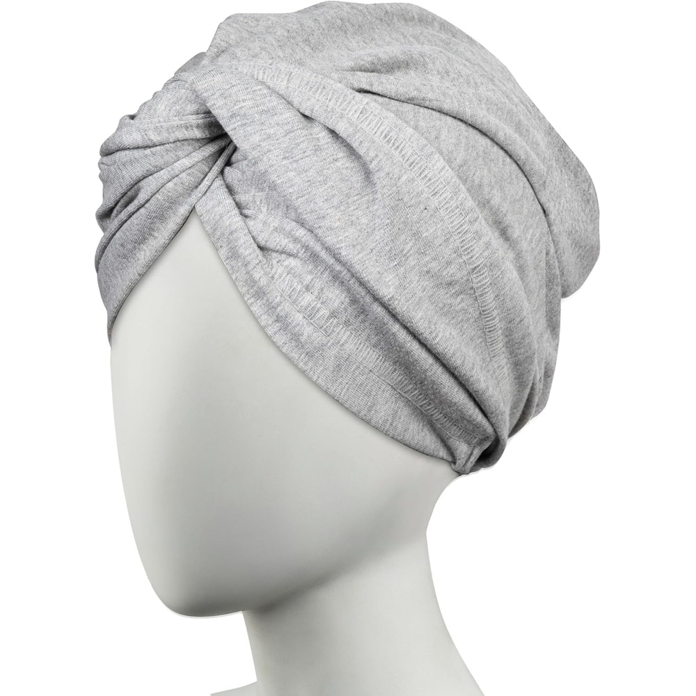 image:imageConair Cotton Hair Towel Wrap amp Twist for Women Fast Drying UltraAbsorbent Hair Plop for All Types and Lengths TurbanStyle Cotton Towel Helps Maintain Natural Curl Style GrayOne size