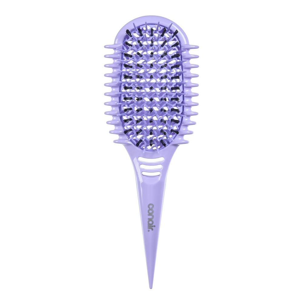 image:imageConair Detangler Curly Hair Brush  Curl Define Pro for Enhancing and Detangling Loose Curls and Long Hair Purple BR95707PUR2LPurple