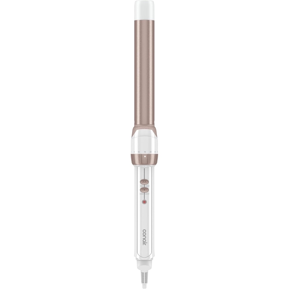 image:imageConair Double Ceramic 1In ClampFree Curling Wand Clampfree double 1in ceramic wand styles creasefree beachy waves on short to long hair WhiteRose Gold CD705L13WhiteRose Gold