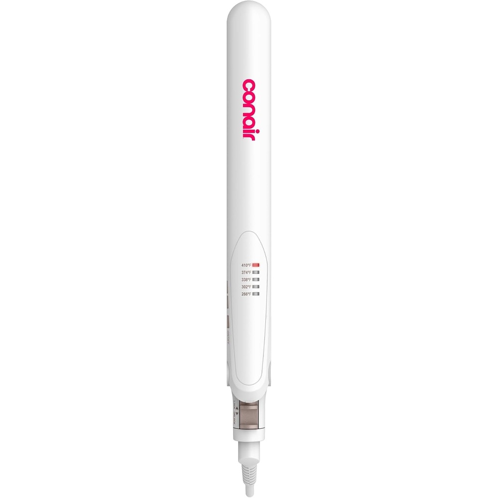 image:imageConair Double Ceramic Flat Iron 1inch Flat Iron 5 Heat Settings Up to 410F ExtraWide Floating Plates For All Hair Types and Textures WhiteWhite