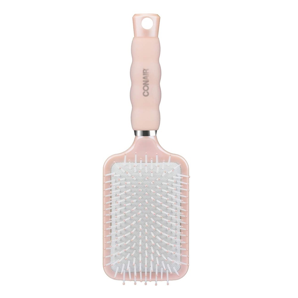image:imageConair Gel Grips Paddle Brush Size B Pink amp White 1 Count