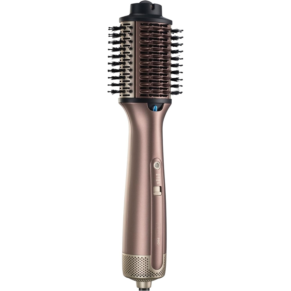 image:imageConair Hot Air Brush Blowout Styler  WettoDry 3Inch Oval Barrel for Wavy Curly and Textured Hair BC95