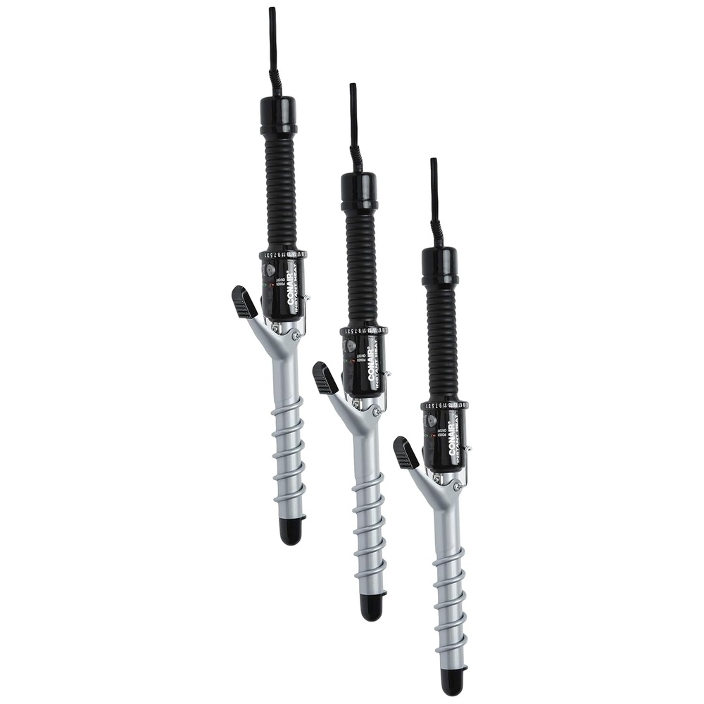 image:imageConair Instant Heat Spiral 34Inch Curling Iron spiral guide on barrel to help achieve spiral curls for use on short to medium hair075 Inch Pack of 3