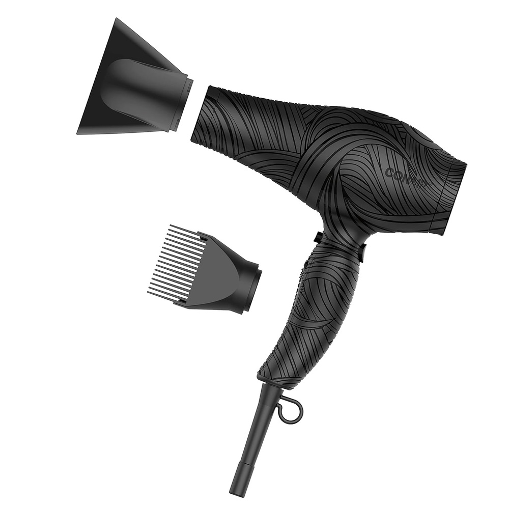 image:imageConair The Curl Collective 1875 Watt Ionic Ceramic Hair Dryer Black 181 Count Pack of 1