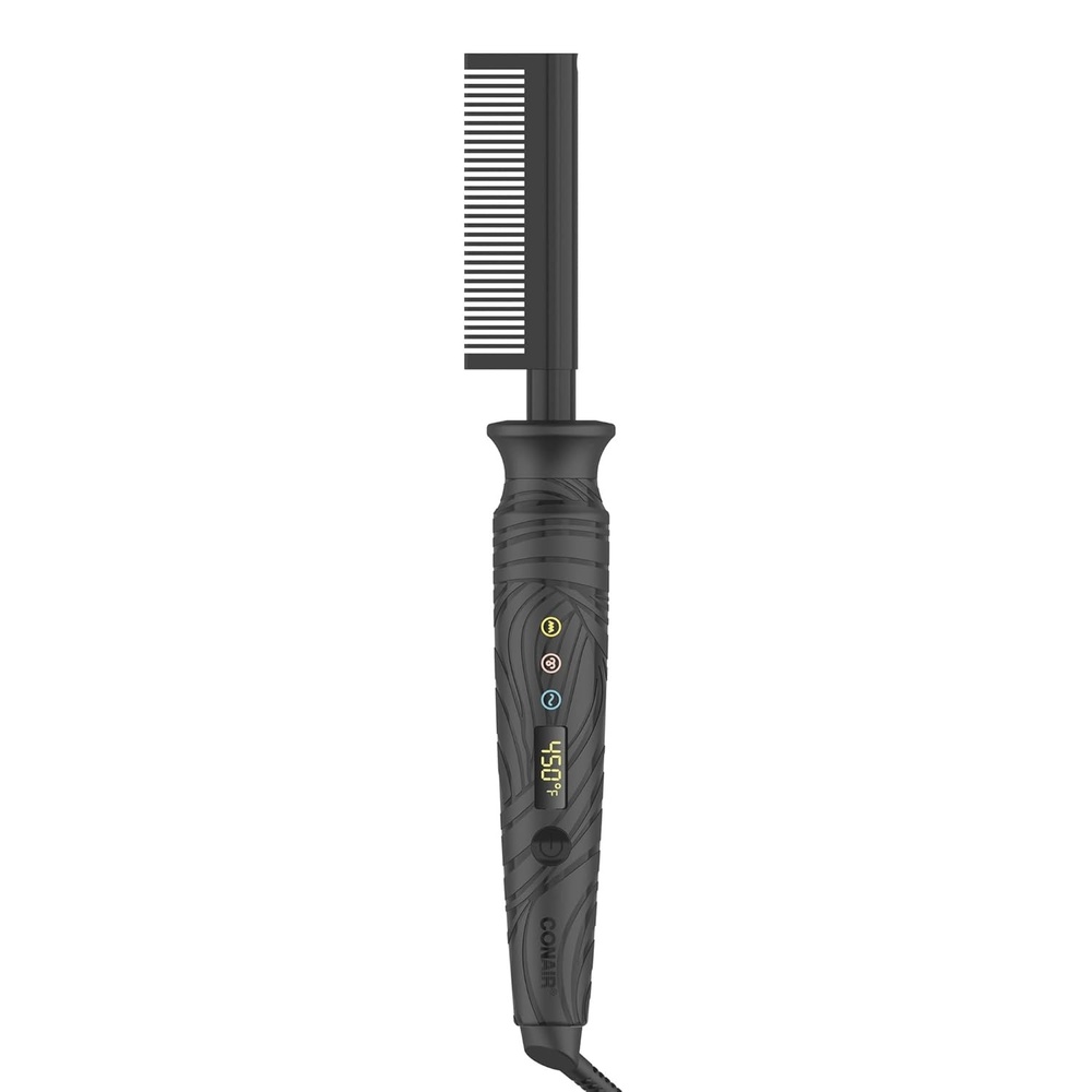 image:imageConair The Curl Collective Ceramic Pressing Hot Comb Sleek Straight Simple Pressing Comb Design Reaches Close to The Roots for Silky Straightening Root to TipOne Size