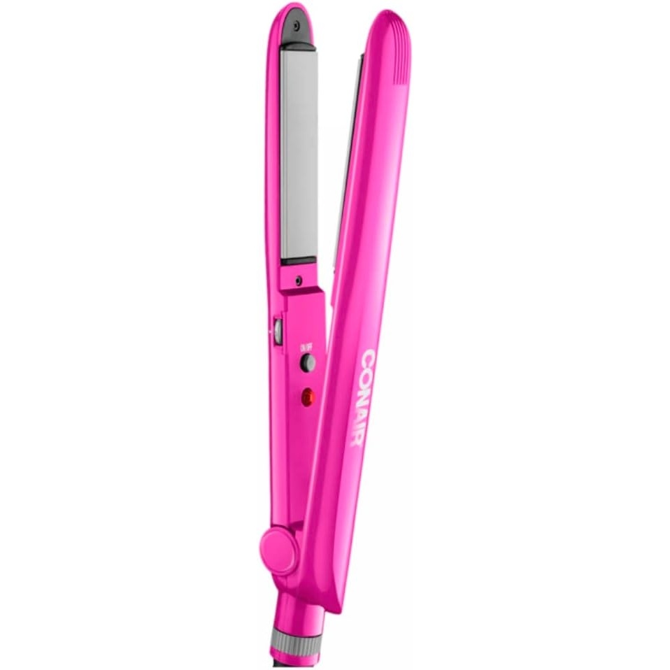 image:imageConair Tourmaline Ceramic Flat Iron 1inchPink