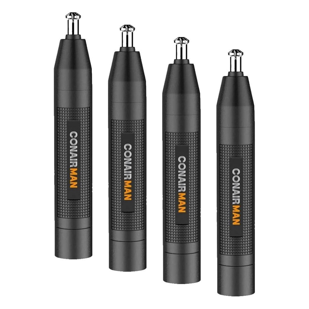 image:imageConairMAN 360 Bevel Blade Ear and Nose Trimmer Patented 360 beveled blade trims ear nose and brows with no pulling BlackSilver Model PG1000L5Mens Detailer and Shaver Attachment