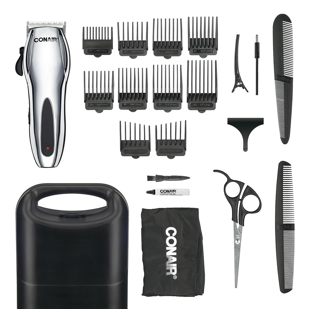 image:imageConairMAN Hair Clippers for Men 22Piece Corded or Cordless Home Hair Cutting Kit