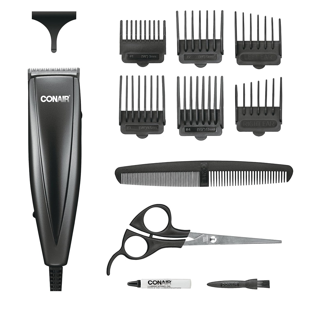 image:imageConairMAN Simple Cut Hair Clippers for Men 12piece Home Hair Cutting KitBlack