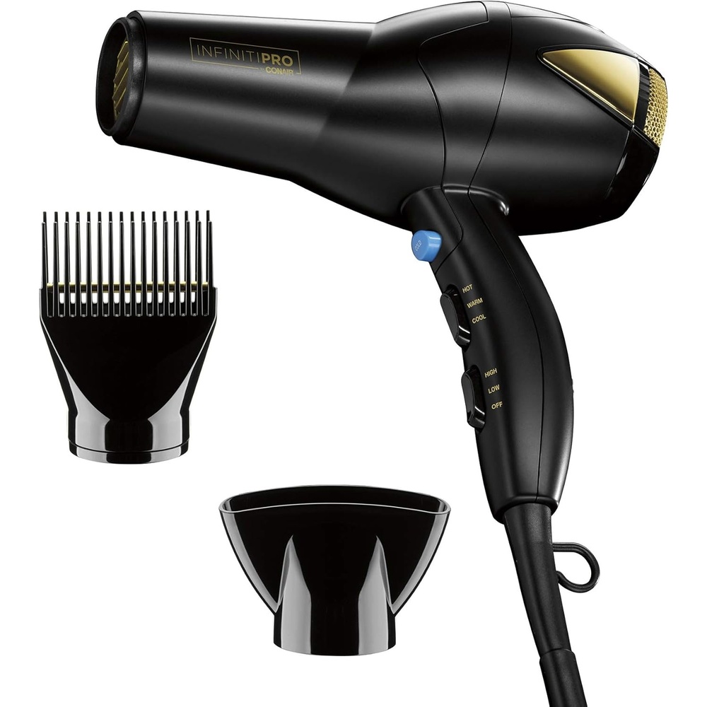 image:imageINFINITI PRO CONAIR Hair Dryer with Innovative Diffuser Enhances Curls and Waves While Reducing Frizz Dark BlueB088cl3mcy