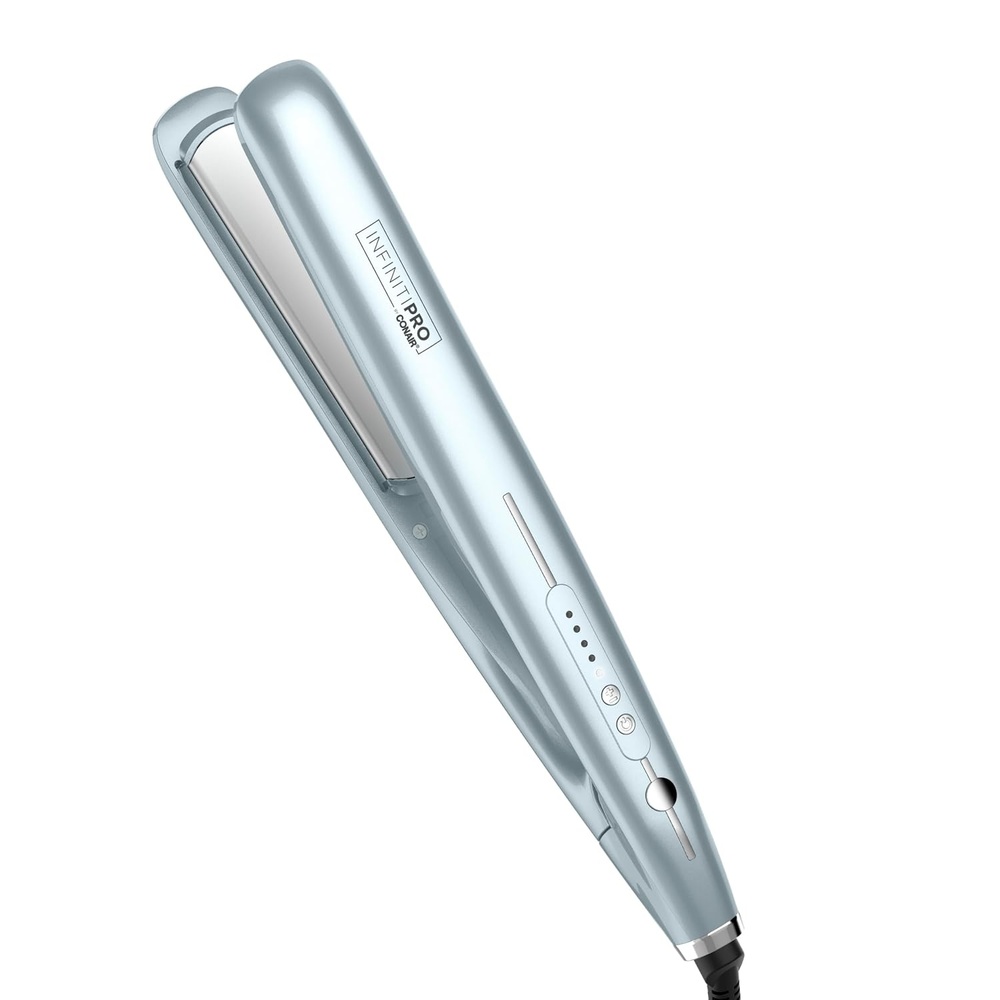image:imageINFINITI PRO CONAIR SmoothWrap Dual Ion 1 Inch Flat Iron Hair Straightener 1Inch Flat Iron Produces More Volume and Less Frizz 5 Heat Settings For All Hair Types and Textures Blue