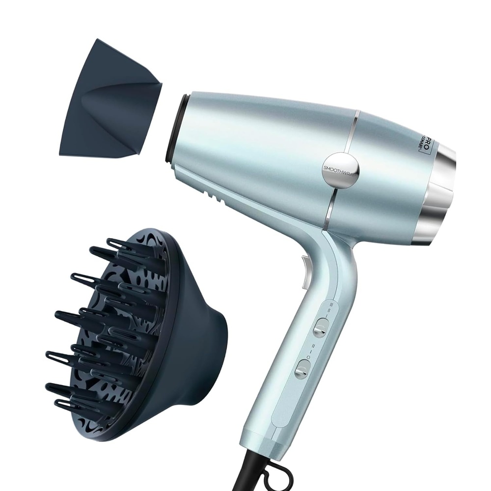 image:imageINFINITI PRO CONAIR SmoothWrap Hair Dryer Blow Dryer with Diffuser and Concentrator Attachments Advanced Plasma and Ceramic Technology for Less Frizz More Volume and Body MintMint