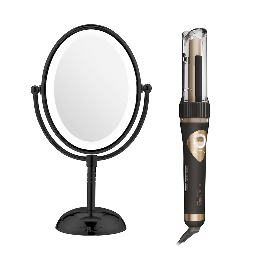 image:imageINFINITIPRO BY CONAIR Curl Secret Automatic Curling Iron 1 14inch Barrel Hair Curler for All Hair Types and Medium to Long Hair Lengths Dual Voltage for Worldwide TravelBlack