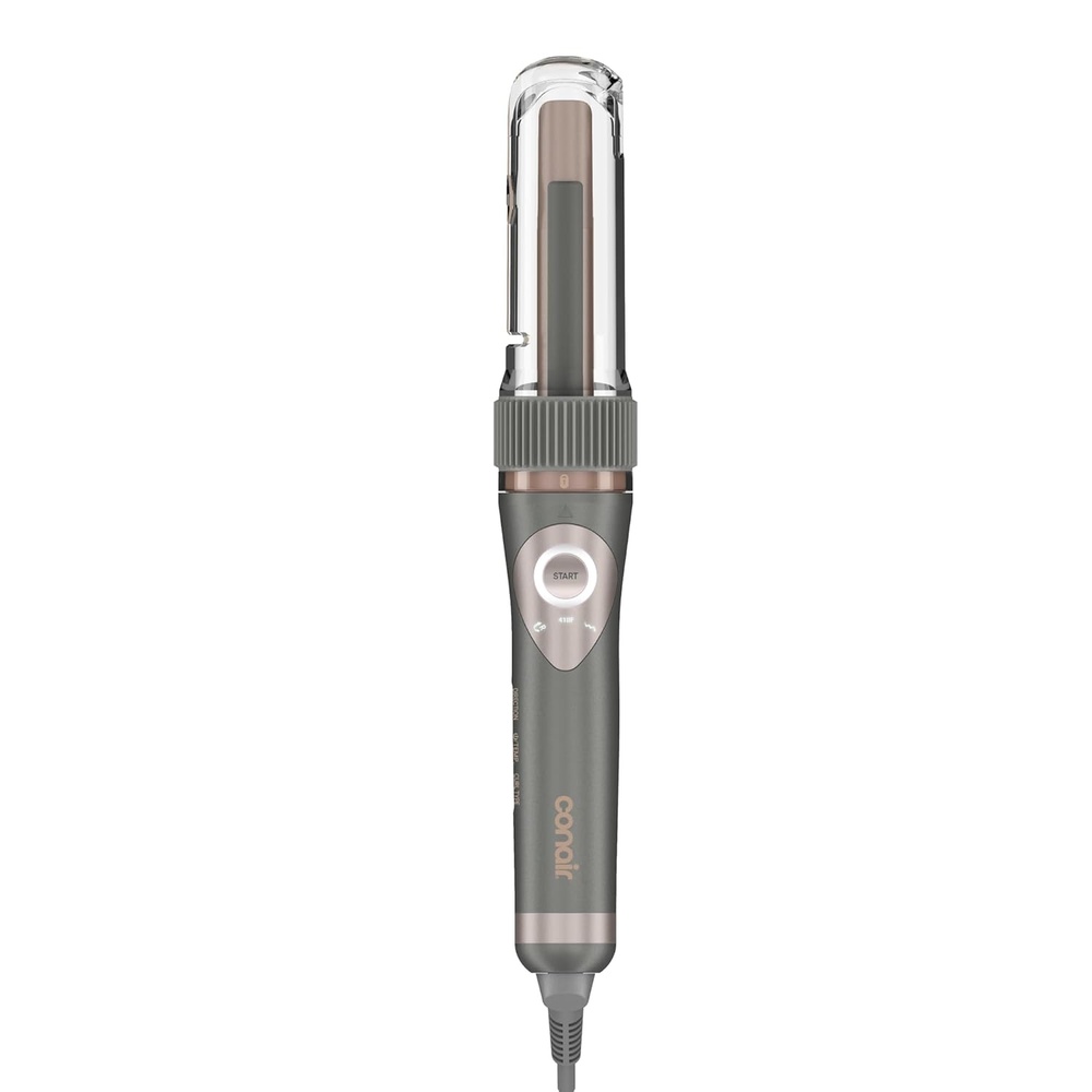image:imageINFINITIPRO BY CONAIR Curl Secret Automatic Curling Iron 1 14inch Barrel Hair Curler for All Hair Types and Medium to Long Hair Lengths Dual Voltage for Worldwide TravelGrayGold