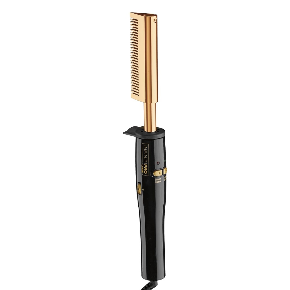 image:imageINFINITIPRO by CONAIR UltraHigh Heat GoldPlated Straightening Comb 1 Count Pack of 1