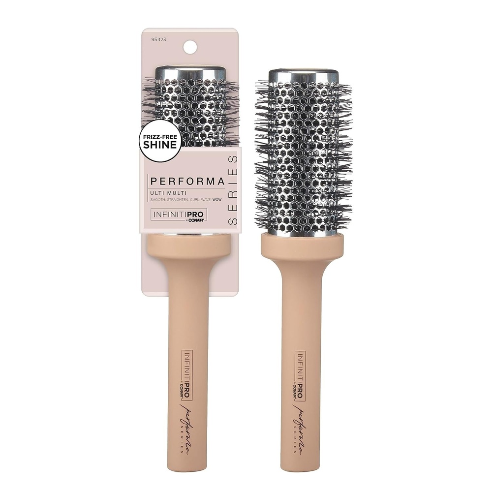 image:imageInfinitiPro by Conair  Hair Brush  Round Brush  Round Brush for Blow Out  Designed to Retain Heat and Optimal Airflow  Performa SeriesToasted Almond