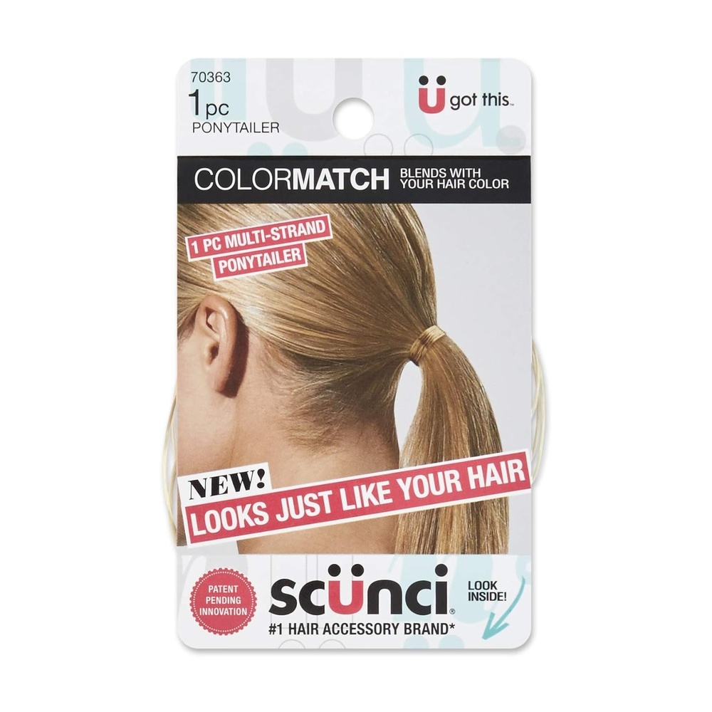 image:imageScnci Color Match MultiStrand Spandex Ponytailer Blends Perfectly with Brown Hair 1 CountBlonde