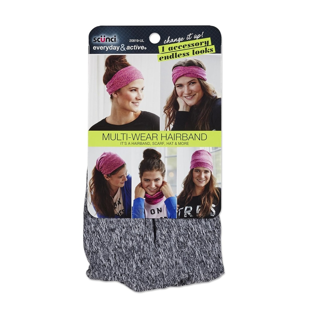 image:imageScunci MultiWear Hairband PinkBlack