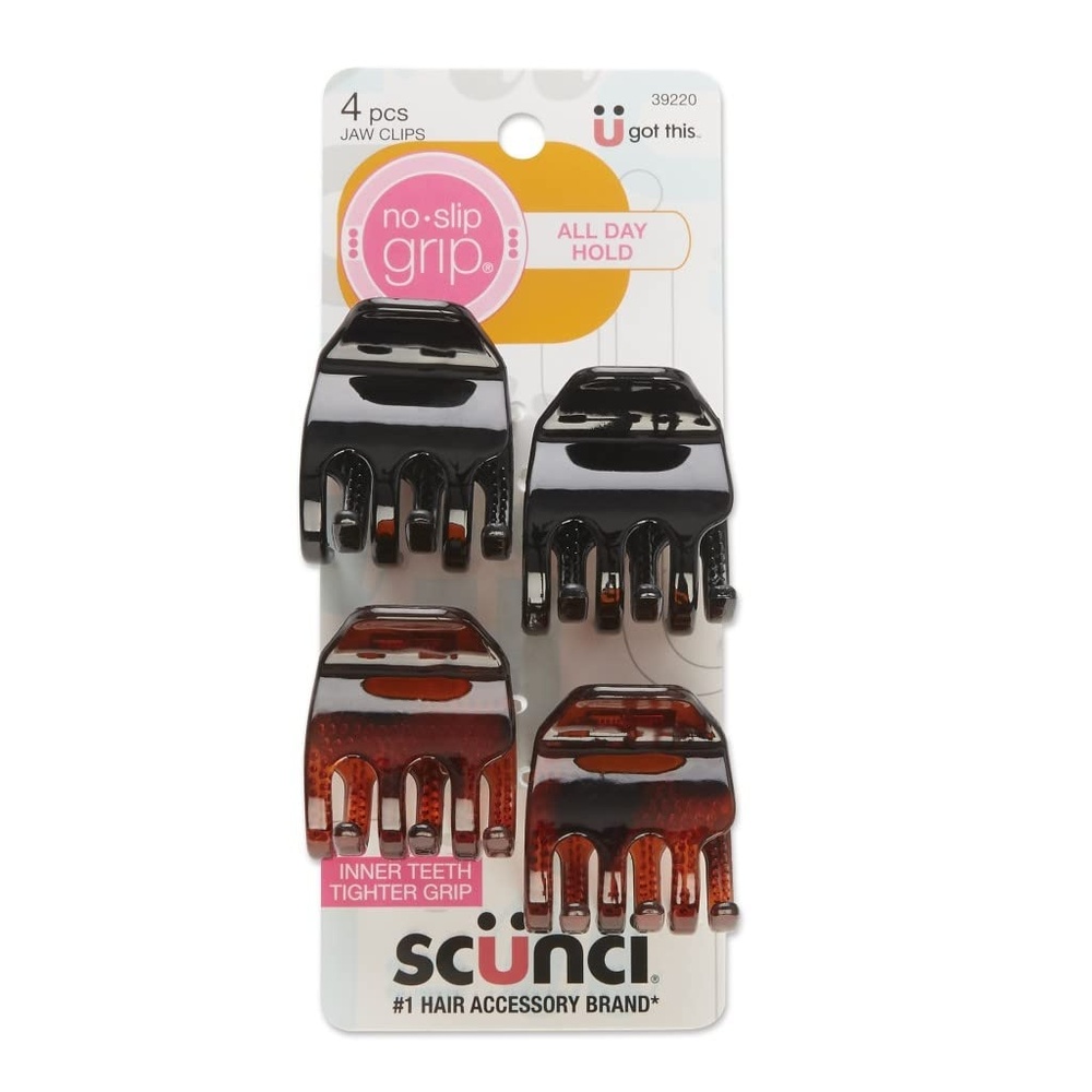 image:imageScunci Noslip Grip Chunky Jaw Clips 2 Count Pack of 34 Count Pack of 1