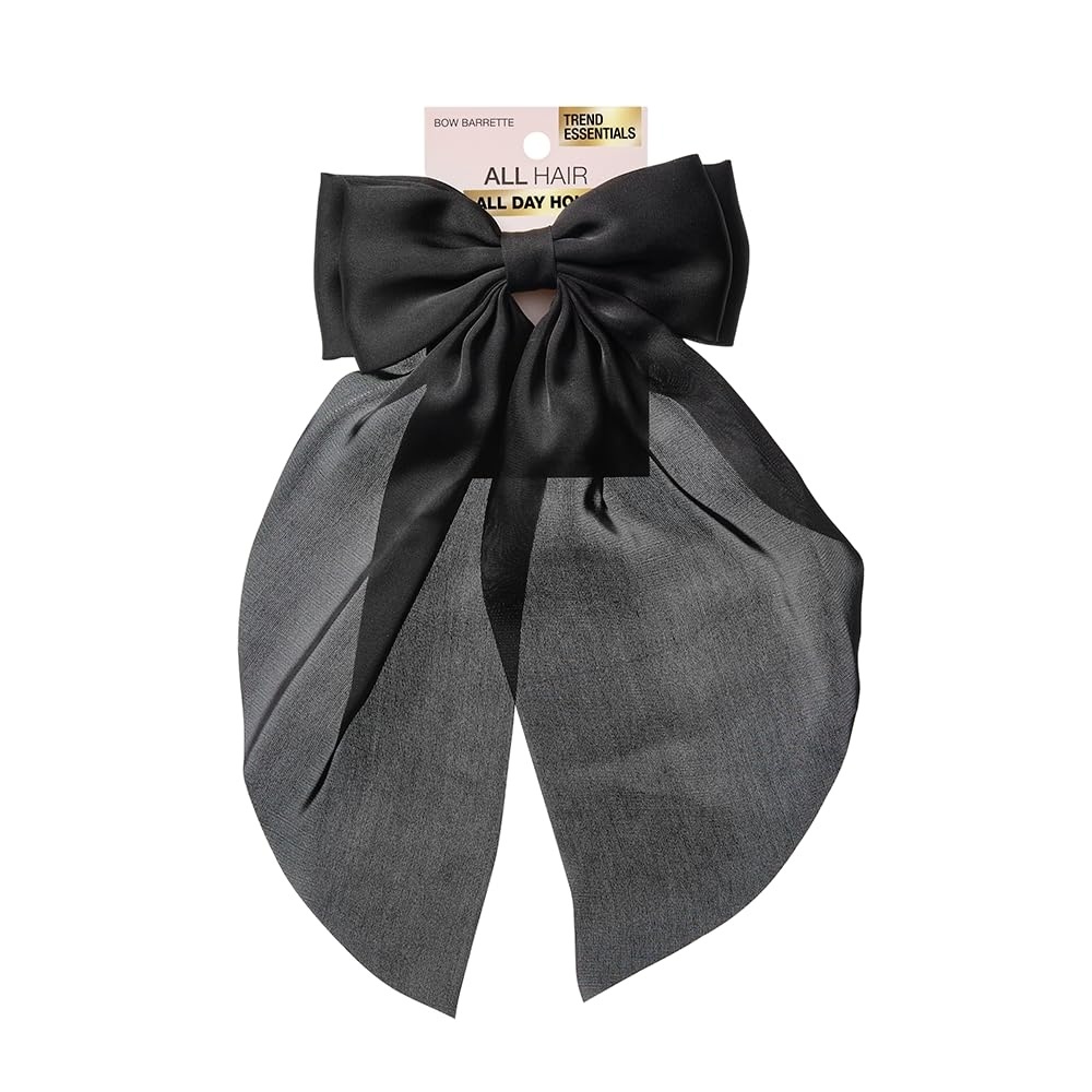 image:imageScunci by Conair Bow Barrette hair accessories for girls and women trendy oversized ribbon hairbow Sky BlueBlack