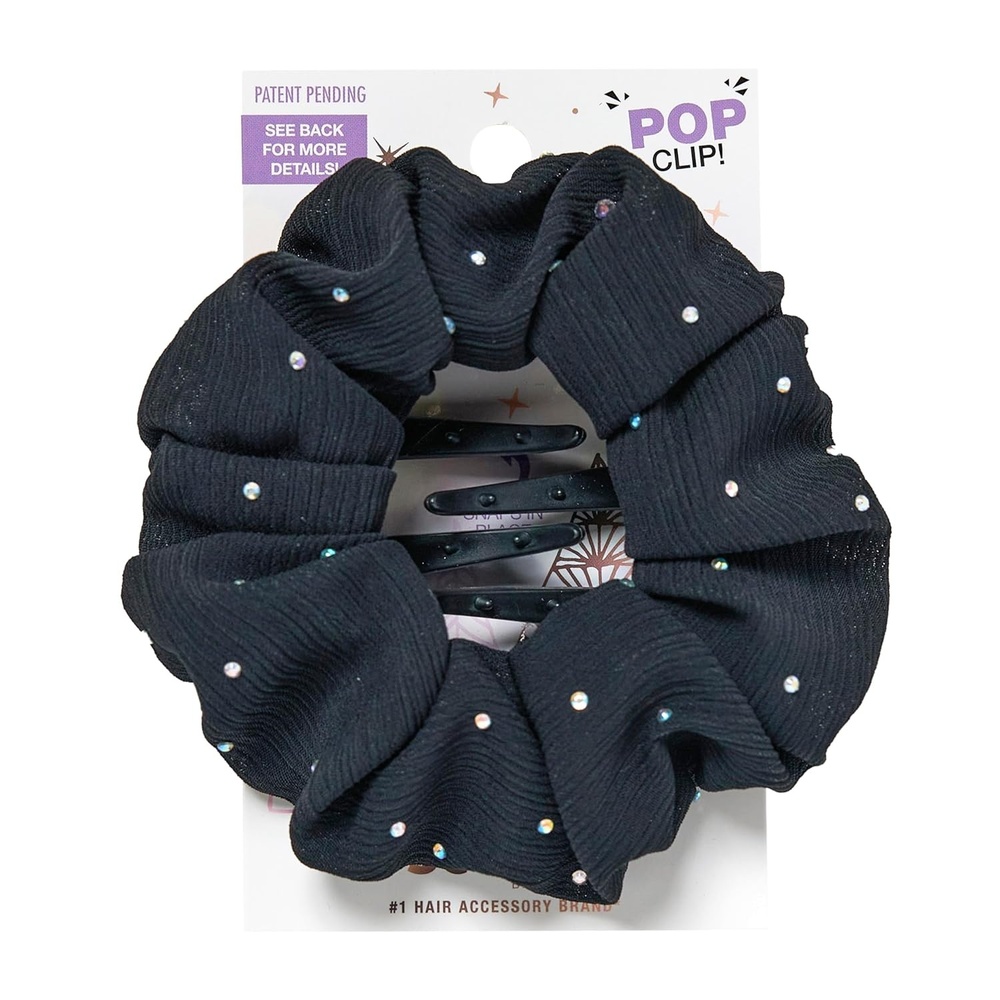 image:imageScunci by Conair Pop Clip Barrette hair accessories for women claw clips for thick hair claw clip Gifts for women teen girl gifts 1 CountBlack Glam