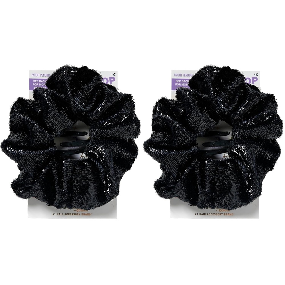 image:imageScunci by Conair Pop Clip Barrette hair accessories for women claw clips for thick hair claw clip Gifts for women teen girl gifts 1 CountNegro Tinsel Black
