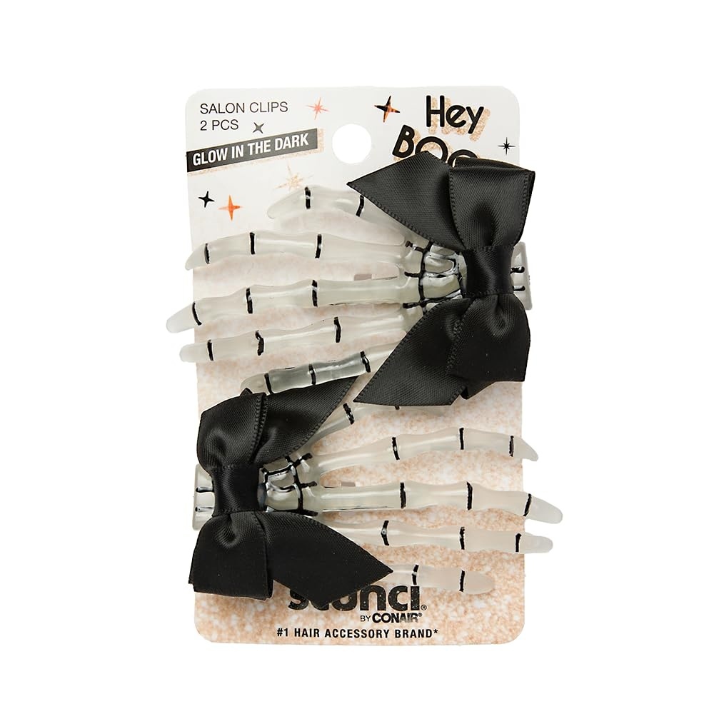 image:imageScunci by Conair Skeleton Hand Clips  Halloween hair accessories  hair accessories for women  Halloween Costumes Accessories  2 PK