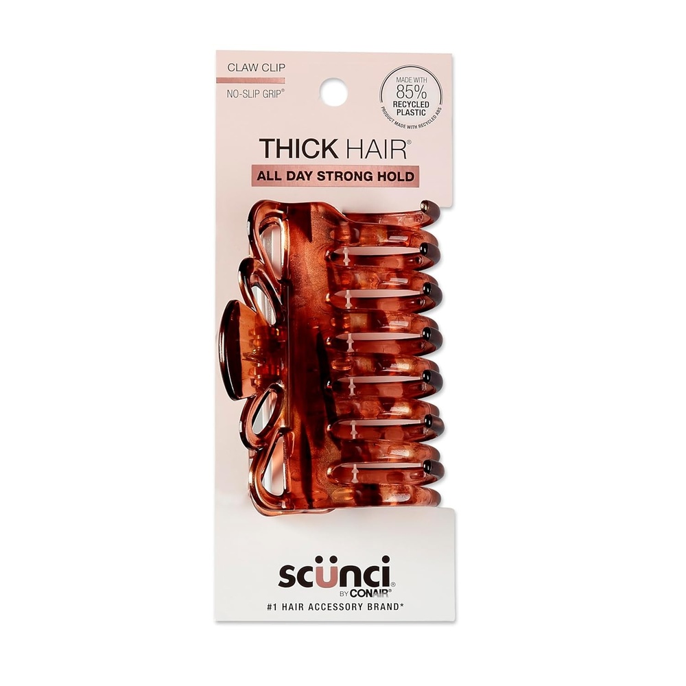 image:imageScunci by Conair claw clips for thick hair hair accessories for women claw clip for all hair types trendy hair accessories Black 1 CountTortoise