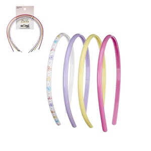 CONAIR Scunci Effortless Beauty Skinny headband -plastic Headbands for Women and Men – hair accessories for women – gifts for her – Assorted Colors – 4 Count(Assorted Pastel)
