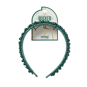 CONAIR Scunci Pearl Headband – ideal for all occasions- fashionable and trendy nonslip head band- hair accessories for women – holiday headwear – stocking stuffers – gifts for her -Ivory(Emerald City Green)