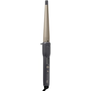 Conair INFINITIPRO Tourmaline Ceramic 1-Inch to 1/2-Inch Curling Wand, Tapered wand produces beachy waves(Metallic Grey)