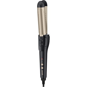 Conair InfinitiPRO 2-in-1 Travel Hair Styler for Straightening & Curling, Ceramic Ionic Flat Iron & Curling Tool, Fast Heat-Up, Folding Handle, 1¼-Inch Plates & Barrel, Dark Gray, CS3290