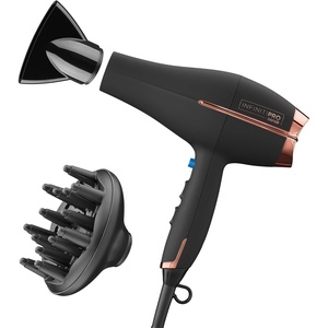 Conair InfinitiPRO AC Motor Pro Hair Dryer | Professional ionic ceramic blow dryer for faster, frizz-free drying on all hair types, Black, Model 650X(Black)