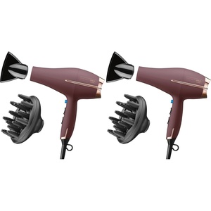 Conair InfinitiPRO AC Motor Pro Hair Dryer | Professional ionic ceramic blow dryer for faster, frizz-free drying on all hair types, Black, Model 650X(Plum – Amazon Exclusive)