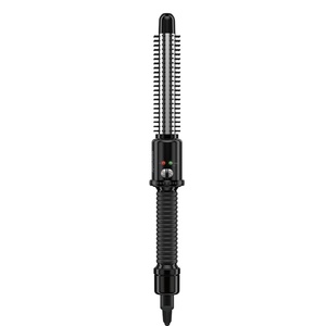 Conair Instant Heat ¾-In. Curling Iron Brush | Smart Tech ¾-in. hot brush with nylon bristles for curls on short hair textures, Black/Silver, BC84GNR11(Black/Silver)