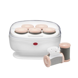 Conair Jumbo Hot Rollers Hair Setter​ | Ceramic Flocked Fast Heating for Voluminous Curls and Waves, 5-Piece, White, TS7L​(White)