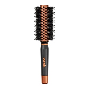Conair Quick Dry Copper Round Hair Brush for Blow Drying, Blow Out Styler Hairbrush for Voluminous Looks, Nylon & Boar Bristles Help Dry & Style Hair Fast Without Snagging or Pulling, Handle May Vary