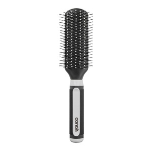 Conair Salon Results Detangling Hairbrush Set, 3-Pack Brushes for Men and Women, All Hair Types and Lengths with Nylon Bristles(Grey)