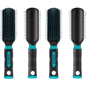 Conair Salon Results Detangling Hairbrush Set, 3-Pack Brushes for Men and Women, All Hair Types and Lengths with Nylon Bristles(Varies)